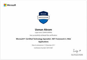 Usman Akram MCTS-Web Application